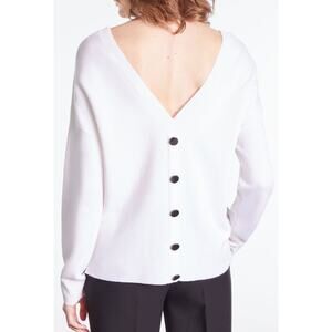 The Kooples Cream Button-Back Sweater Size 1 (Oversized) NWT